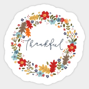 Thankful Wreath Sticker